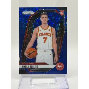 2024-25 Panini Prizm Fast Break Nikola Durisic Rookie Blue 76/150 SP RC Hawks